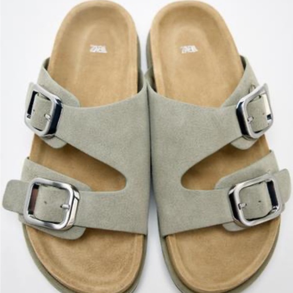 Zara Shoes - ZARA Buckled suede Sandal size 38